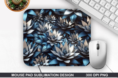 3D Flowers Mouse Pad Sublimation, Flowers Mouse Pad PNG Product Image 1