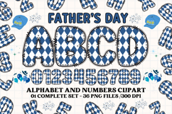 Father’s Day Alphabet clipart, father’s day letters doodle Product Image 1