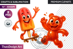 Fantasy Junk Food Characters RPG Clipart Sweets PNG Graphics Product Image 1
