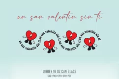 Bad Bunny , Un San Valentin Sin Ti 16 Oz Can Glass Svg Product Image 2