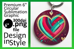 Stylish Circle Design for Car Coasters , Heart Product Image 1