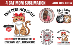 Cat Mom Sublimation PN Product Image 1