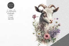 Animals clipart, Goat clipart, Daisies clipart Product Image 1