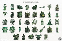 Watercolor Secret Witch Cottage Clipart Product Image 4