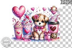 Valentine&#039;s Day Dog - Valentine Clipart Sublimation Product Image 1