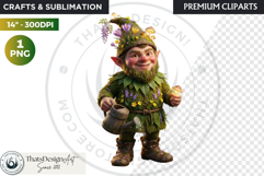 Spring Blossom Gnomes Cliparts Fantasy graphics scrapbooking Product Image 1