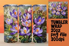 Oil Flower Design for Tumbler Sublimation Wrap Product Image 1