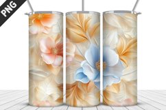 3D Flowers Tumbler Wrap | Sublimation Design | Tumble PNG Product Image 3