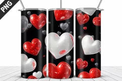 Valentines Love Skinny Tumbler PNG Wrap| Valentines Tumbler Product Image 3