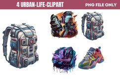 Urban Life Clipart PNG Product Image 1