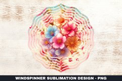 Flowers Wind Spinner Sublimation Design Product Image 1