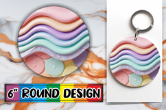 Sweet Keychain Round Design PNG, Pattern Product Image 1