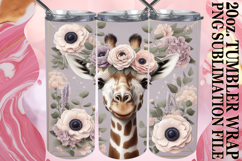 Joyful Colors 20oz tumbler wrap, Giraffe Product Image 1