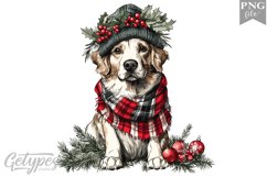 Christmas Dog Clipart Design - High Quality 300 Dpi Product Image 1
