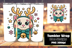 TRENDY 20oz Tumbler PNG Template , Cute Christmas Product Image 1