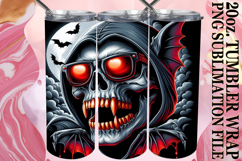 Whimsical Delight 20oz tumbler wrap, Skull Product Image 1