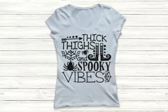 Thick Thighs And Spooky Vibes Svg, Halloween Svg, Witch Svg. Product Image 2