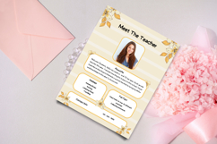 Editable Canva Meet the Teacher Flyer | Cute School Template Product Image 3