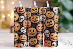 Halloween Pumpkin Tumbler Wrap | Sublimation | Tumblers Product Image 1