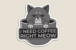 I Need Coffee Right Meow Product Image 8