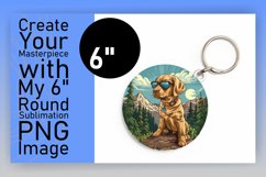 Adventure Companion Circle Design Sublimation Keychain PNG Product Image 1