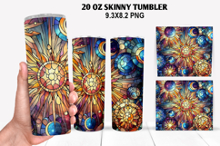 Skinny Tumbler 20oz Wrap Design, Summer Tumble PNG Design Product Image 1