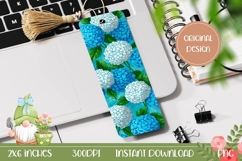Blue Hydrangea Bookmark PNG, Flowers Bookmark Design Product Image 1