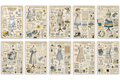 Summer Fashionable Sewing Junk Journal Pages Product Image 2
