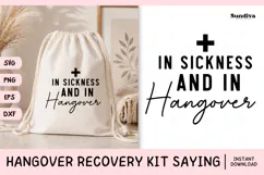 Funny Hangover Kit Saying SVG | In Sickness And In Hangover Product Image 1
