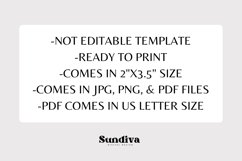 Printable Rice Bag Care Card - Gingham 2 Product Image 2