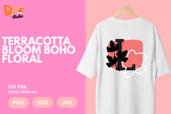Terracotta Bloom Boho Floral Monogram Product Image 1
