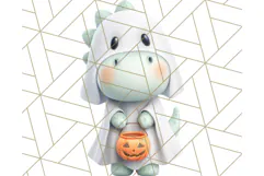 Dinosaur Costume Clipart, Cute Dinos in Halloween Outfits Product Image 2