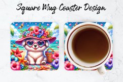 Dog Mug coaster | Coaster | Sublimation Design Product Image 1