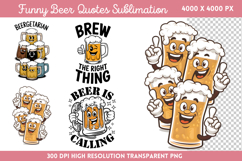 Funny Beer Quotes Sublimation PNG Product Image 1