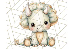 Cute Cartoon Dinosaur Clipart PNG, Prehistoric Animals PNG Product Image 2