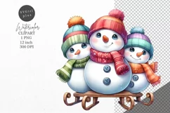 Christmas clipart|Snowman clipart|Christmas sublimation Product Image 1