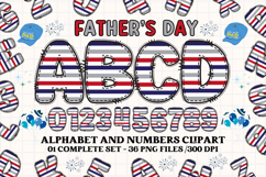 Father’s Day Alphabet clipart, father’s day letters doodle Product Image 1