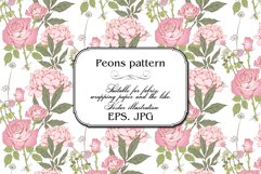 Seamless pattern. Peony flowers. Product Image 3