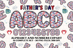 Father’s Day Alphabet clipart, father’s day letters doodle Product Image 1