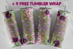 Glitter Leopard Print Summer Floral 20oz tumbler sublimation Product Image 1