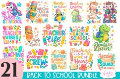 Back to school shirt PNG BUNDLE, Cute teacher sublimation Product Image 14