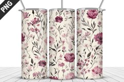 Flowers Tumbler Wrap | Sublimation Design | Tumbler PNG Product Image 1