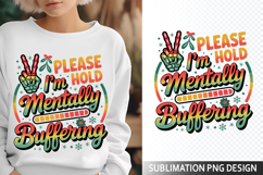 Please Hold I&#039;m Sublimation Design - Funny Skeleton PNG Product Image 1