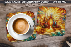 Summer Coaster Sublimation, Summer Coaster PNG Design Product Image 1