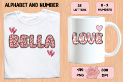 Romantic Coquette Alphabet PNG Letters &amp; Numbers 300DPI Product Image 6