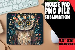 Vibrant Owl Print Mouse Pad Designs Product Image 1