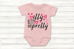 Itty Bitty And Pretty Svg, Baby Girl Svg, Toddler Girl Svg. Product Image 2