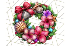 Summer Christmas Clipart PNG, Tropical Holiday Art Clip Art Product Image 2