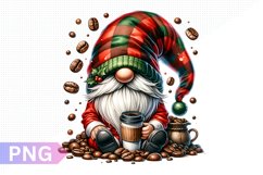Christmas Coffee Gnome Sublimation Clipart PNG Product Image 1