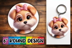 Bright Round Designs for Kids PNG, 3D Dog Product Image 1